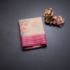 Kota Yellow Floral Printed Saree And Zari Border