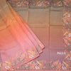 Organza Multi Colour Saree With Mirror Buttas And Thread Border