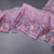 Organza Plum Purple Zari Stripes Saree With Thread Border