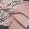 Semi Linen Mustard Kalamkari Printed Saree