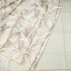 Pure Tussar Light Pista Green Leaf Printed Borderless Saree