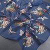 Raw Silk Multi Colour Leaf Printed Saree With Zari Border