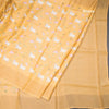 Pure Tussar Mango yellow Printed Saree With Checks Border