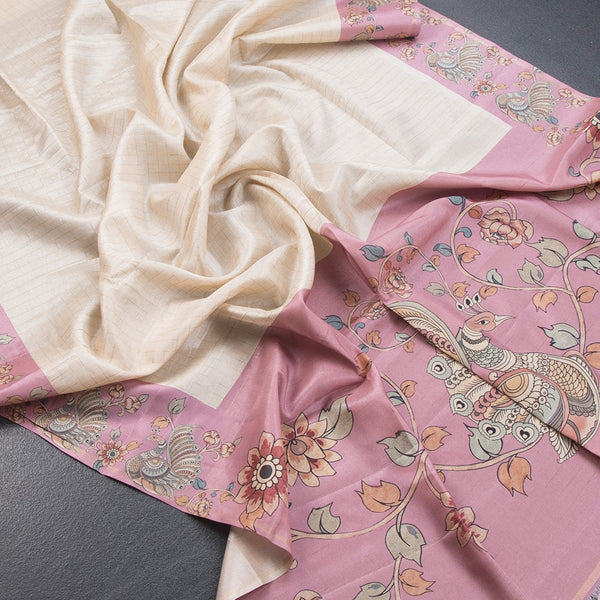 Raw Silk Sage Green Printed Saree