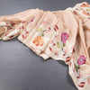 Raw Silk Light Brown Plain Saree With Floral Border