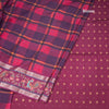 Raw Silk Multi Colour Printed Checked Saree And Rettapet Border