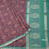 Raw Silk Dark Brown Ikkat Printed Saree