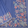 Kota Cornflower Blue Borderless Floral Printed Saree