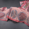 Semi Linen Peach Kalamkari Printed Saree