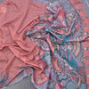 Semi Linen Light Maroon Kalamkari Printed Saree