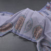 Semi Linen Light Lavender Kalamkari Printed Saree