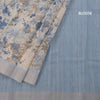 Semi Linen Cream Floral Printed Saree With Zari Border