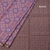 Raw Silk Purple Ikkat Printed Saree