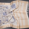 Raw Silk Cream Floral Printed Saree With Zari Border 02