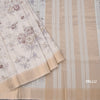 Raw Silk Cream Floral Printed Saree With Zari Border 03