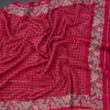 Semi Raw Silk Ruby Red Zari Checked Saree And Thread Border