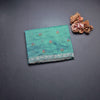 Linen Sapphire Green Floral Thread Buttas And Thread Border