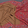 Raw Silk Golden Yellow Zari Checked Saree And Thread Border