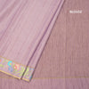 Raw Silk Lilac Purple Zari Stripes Saree And Thread Border 02