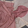 Semi Raw Silk Multi Colour Printed Striped Saree