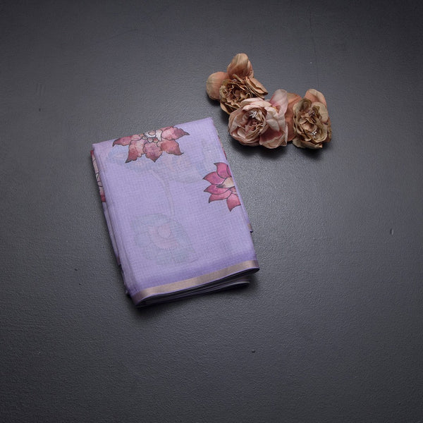 Kota Lavender Floral Printed Saree