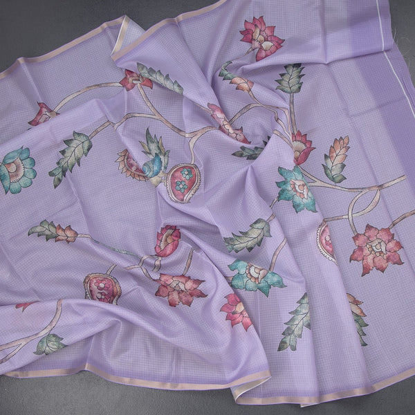Kota Lavender Floral Printed Saree