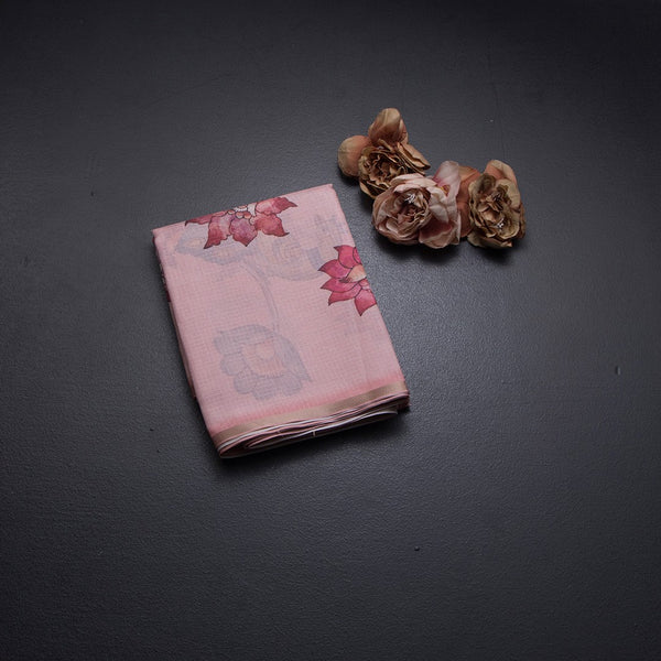 Kota Pink Floral Printed Saree 02