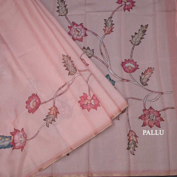 Kota Pink Floral Printed Saree 02