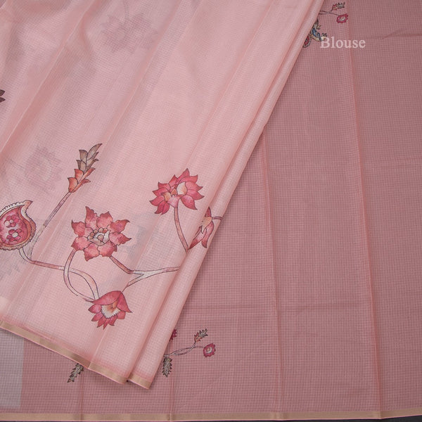 Kota Pink Floral Printed Saree 02