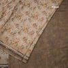 Semi Linen Mustard Floral Printed Saree