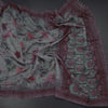 Semi Linen Grey Floral Printed Saree 06