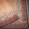 Semi Linen Light Yellow Floral Printed Saree With Paisley Design