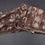Semi Raw Silk Brown Printed Saree With Floral Creeper Design