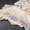 Raw Silk Cream Saree With Zari Stripes And Thread Border 02