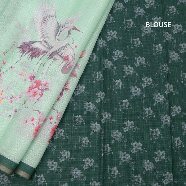 Kota Mint Green Floral Printed Saree