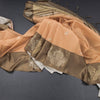 Tussar Peach Saree With Zari Buttas And Peacock Border