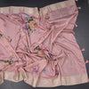 Satin Silk Peach Floral Printed Saree