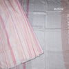 Linen Multi Colour Borderless Saree With Stripes Design 02