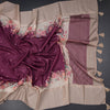 Satin Silk Dark Pink Saree With Zari Buttas And Simple Border