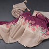 Satin Silk Dark Pink Saree With Zari Buttas And Simple Border