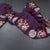 Raw Silk Dark Purple Saree With Thread Buttas And Cut Work Border