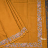 Raw Silk Mustard Yellow Zari Checked Saree And Thread Border