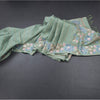 Raw Silk Sage Green Zari Stripes Saree With Thread Border