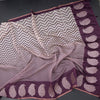 Semi Linen Cream Zig Zag Printed Saree And Zari Thread Border 02