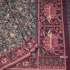 Raw Silk Dark Green Kalamkari Printed Saree