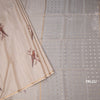 Raw Silk Cream Parrot Printed Saree And Ribbon Border