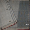 Linen Shot Colour Thread Work Saree And Zari Border