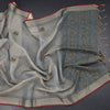 Linen Shot Colour Thread Work Saree And Zari Border