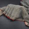 Linen Shot Colour Thread Work Saree And Zari Border
