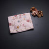 Linen Baby Pink Floral Thread Work Saree